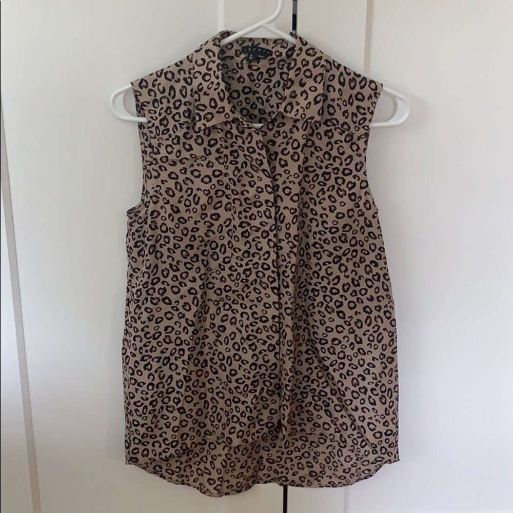 Theory Leopard Blouse